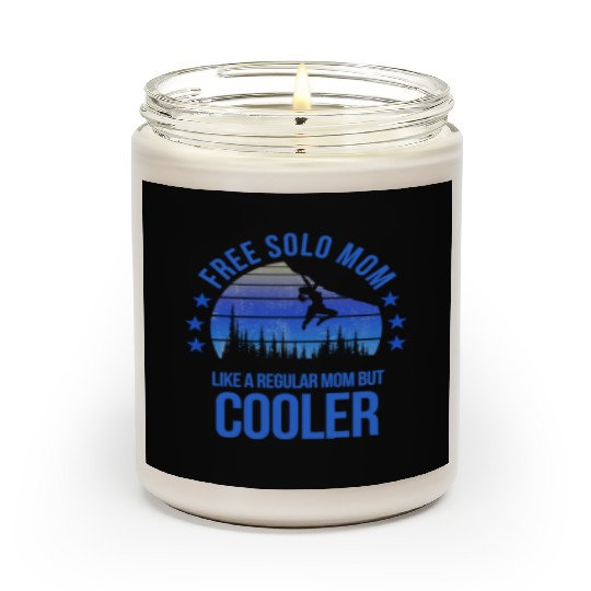 Free Solo Mom Rock Climbing Climber Fan Mothers Scented Candles