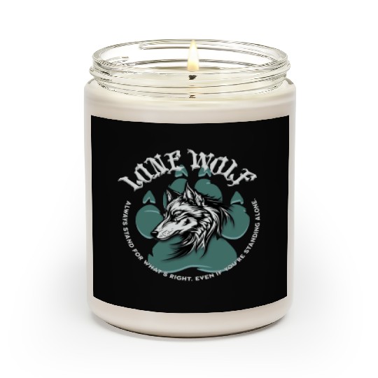 Lone Wolf Inspirational Leader Truther Quote Scented Candles