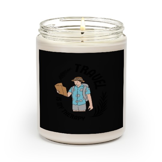 Travel Is My Therapy 2 Scented Candles