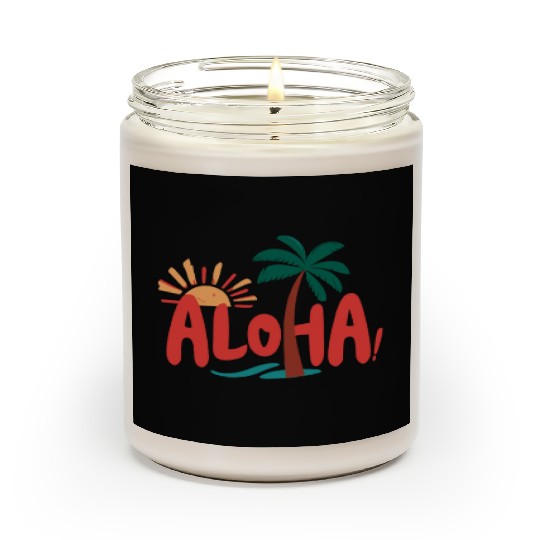 Tropical Aloha Beach Scented Candles | Relaxing Island Scented Candles