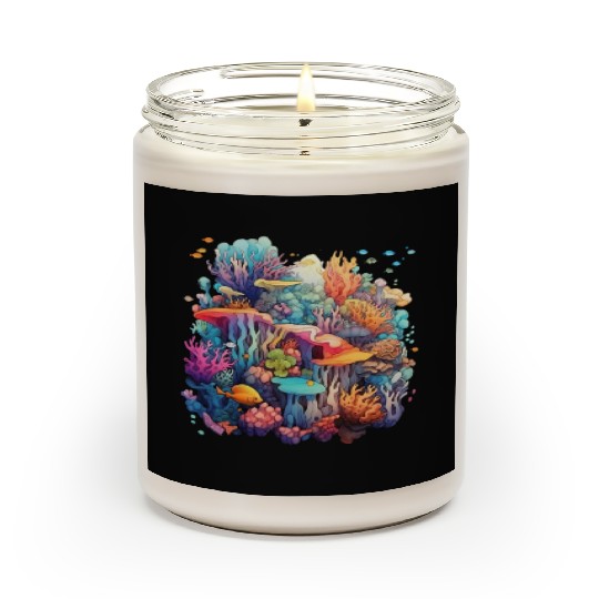Coral Kaleidoscope: Nature's Mosaic Scented Candles
