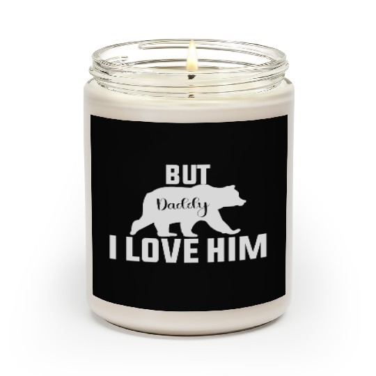 But Daddy I Love Him Retro Groovy Wavy Style Funny Scented Candles