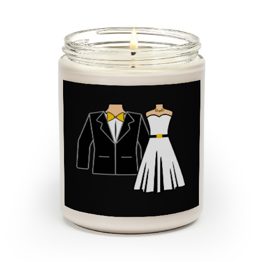 Wedding clothes bride groom Scented Candles