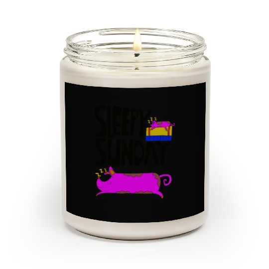 Sleepy Sunday Cute Pig Scented Candles