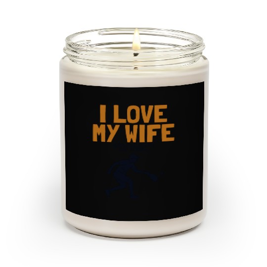 I Love My Wife Pickleball Coach Player Pro Team Scented Candles