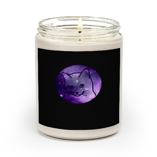 Galaxy Space Cat Funny Cat Lover Scented Candles