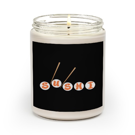 cute funny kawaii sushi lover Scented Candles