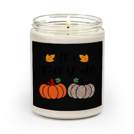 It s Fall Y all Cute Gnomes Pumpkin Spice Season Scented Candles