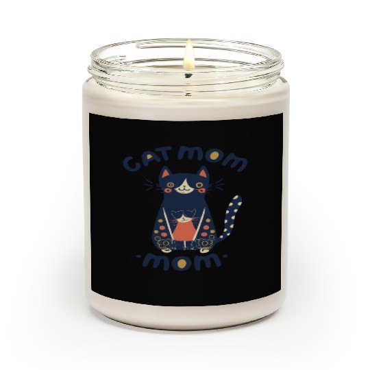 cat mom , cute cat , I love my cat , animal , pet Scented Candles