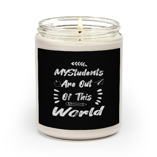 Teacher gift Students funny Cute World Design Scented Candles