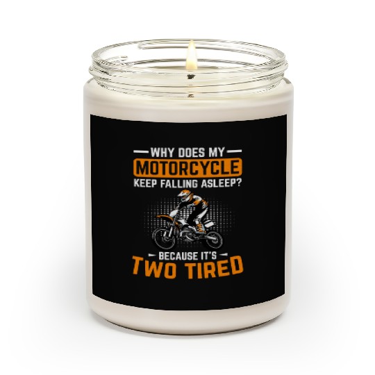 Motorcycle Two Tired Motocross Pun Dirt Bike Scented Candles