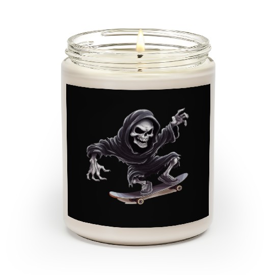 Grim Reaper Shreds the Streets: Skateboarding for Scented Candles
