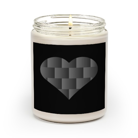 Black Cute Heart Icon Scented Candles