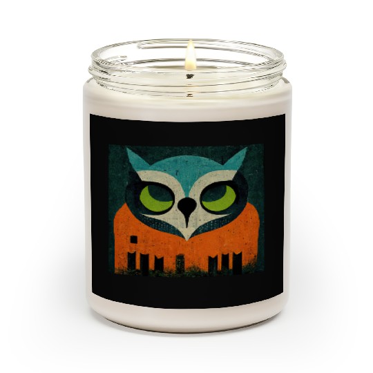 Mod Owl: Teal-Headed Owl Scented Candles