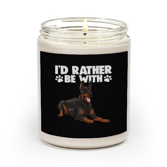 I'd Rather Be With Doberman Scented Candles