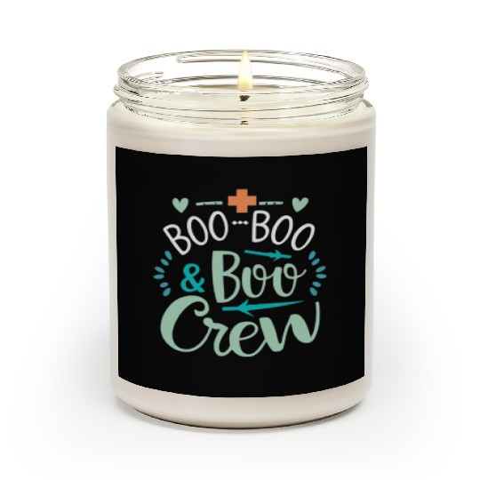 Boo Boo Crew Ghost Halloweent-chirt Scented Candles
