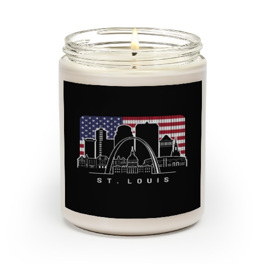 St. Louis Missouri American Flag Scented Candles
