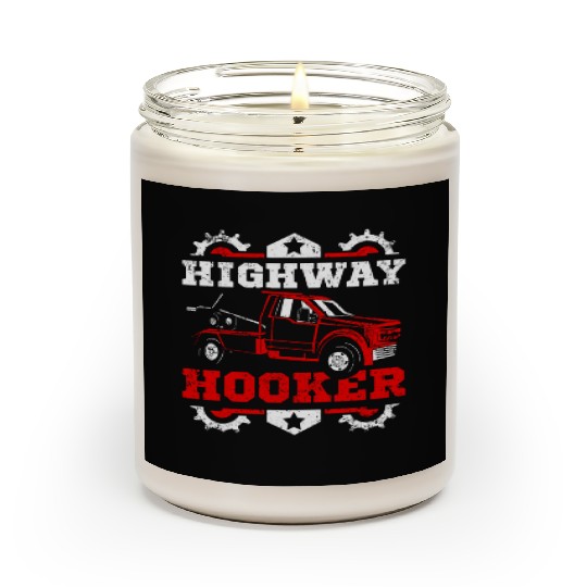 Funny highway hoker Tow truck driver Scented Candles