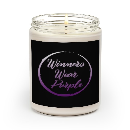 Camping Scented Candles, Winners Wear Purple Scented Candles, Vacation