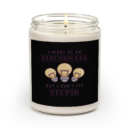 Can't Fix Stupid Wiremen Powerline Technician Scented Candles