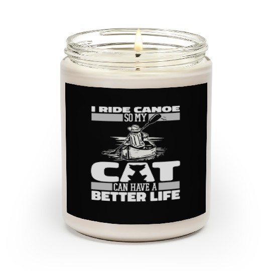 Canoe Canoeing Canoeist Cat Scented Candles