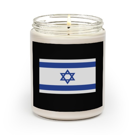 Israeli Flag with Star of David Design Scented Candles