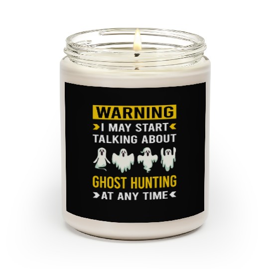 Warning Ghost Hunting Hunter Paranormal Scented Candles