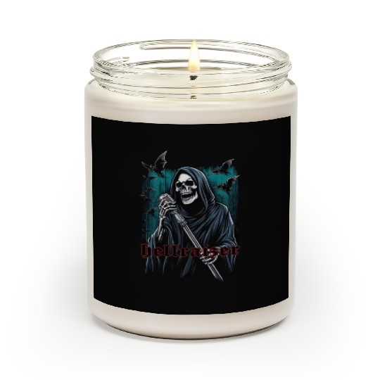 HellRaizer Reaper with Microphone and Bats Green Scented Candles