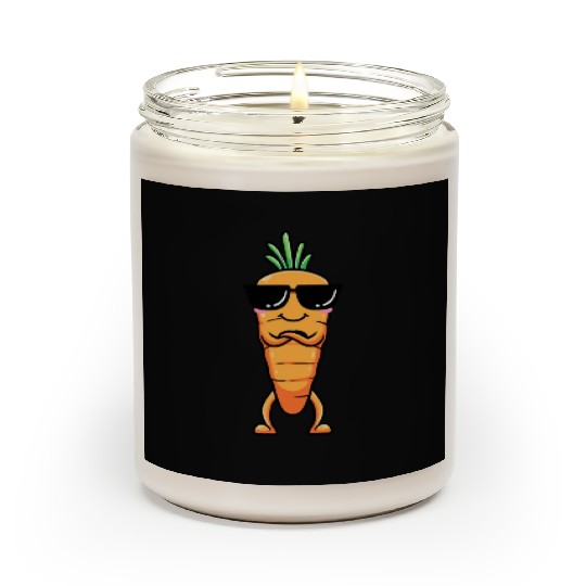 Carrot Emoticon Vegetable Vegan Vegetarian Scented Candles