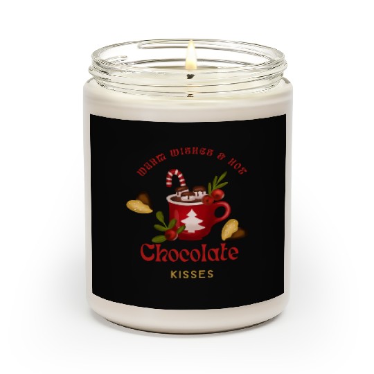 Merry Christmas Warm Wishes and Hot Chocolate Scented Candles