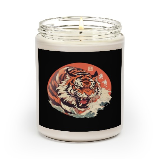Tokyo Asia 80s Japanese Retro Tiger Scented Candles