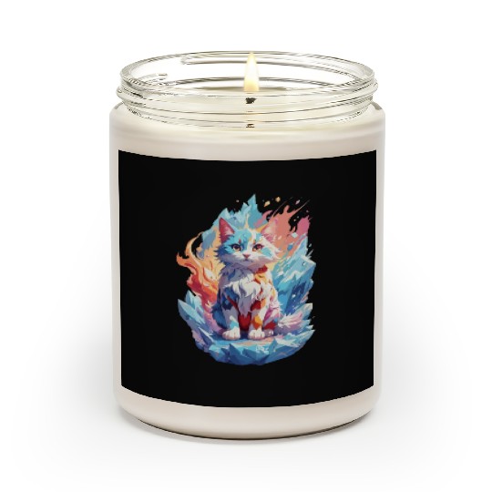 Cute Crystal Fantasy Cat Design Scented Candles