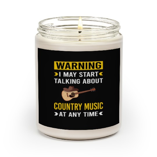 Warning Country Music Scented Candles
