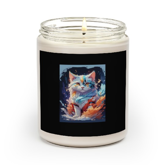 Cute Crystal Fantasy Cat Design Scented Candles