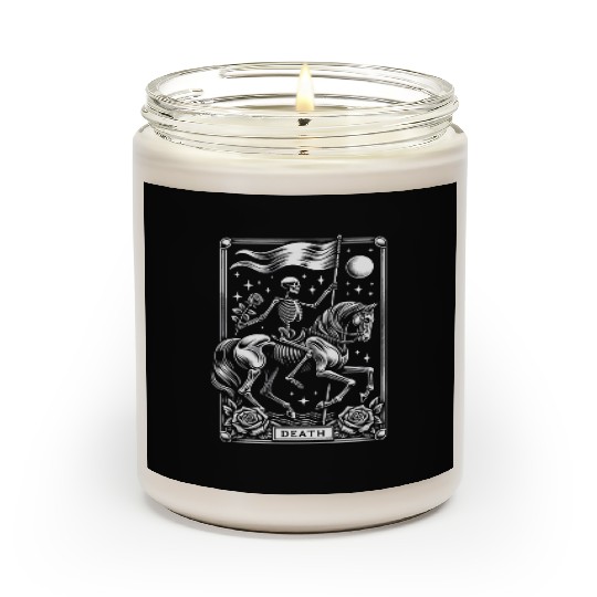 Death Tarot Card Horror Design Scented Candles