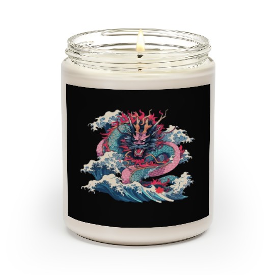 Tokyo Asia 80s Japanese Retro Dragon Dragon Scented Candles