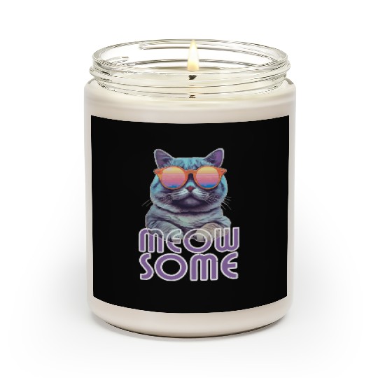 Meowsome Cool Cat Pun Scented Candles
