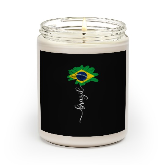 Vintage Brazil Sunflower Flag Brazil Lover Scented Candles