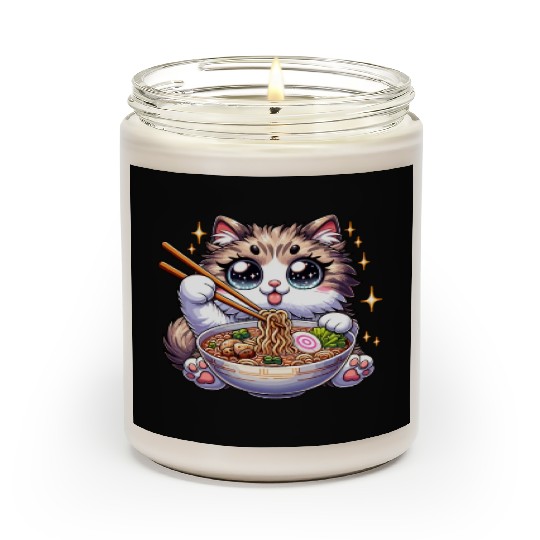 Ramen Cat Neko Noodles Japanese Anime Scented Candles