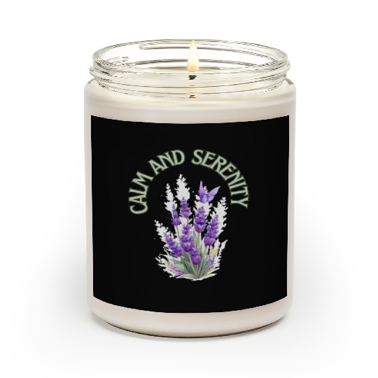 Calm And Serenity Scented Candles, lavender flower of calm