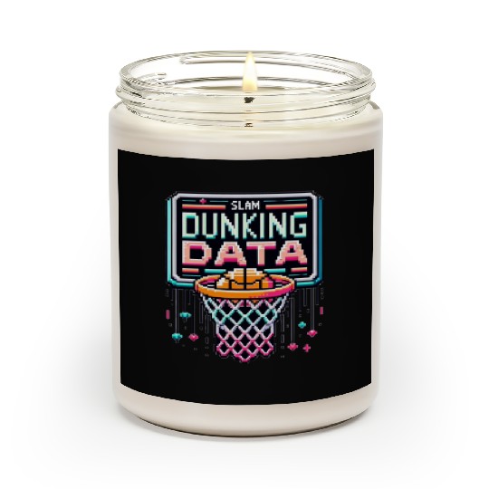 Slam Dunking Data - Retro 8-bit Basketball Hoop Scented Candles