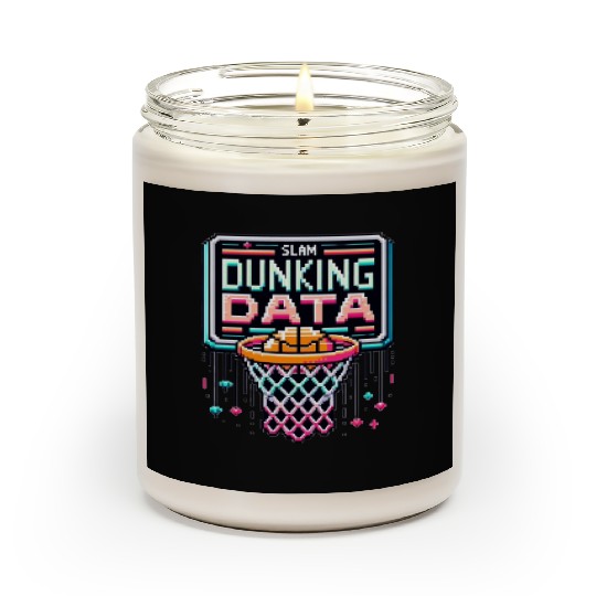Slam Dunking Data - Retro 8-bit Basketball Hoop Scented Candles