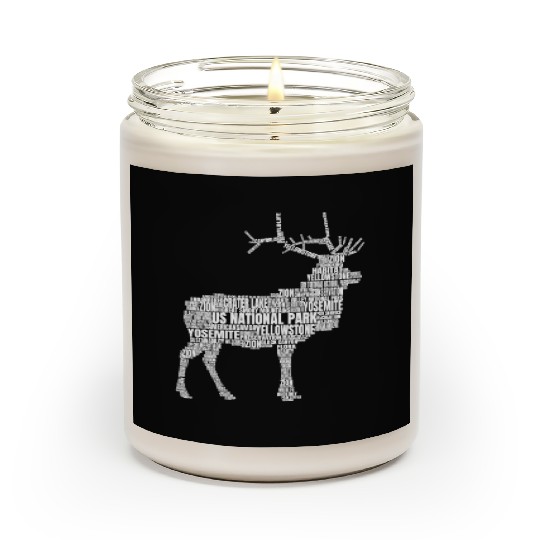 US National Parks Elk Hiking Campground Campingelk Scented Candles