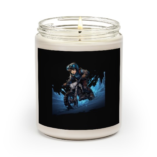 Dirt Bike Anime Ice Racing Motorcycle Ice Racer Scented Candles