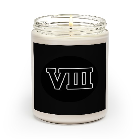 8 Years Greek Symbol / Number Eight Scented Candles