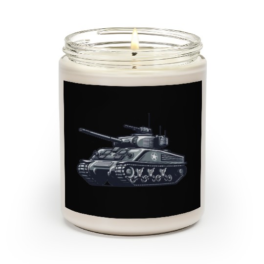 American M4 Sherman Tank: WWII Military Armor Scented Candles