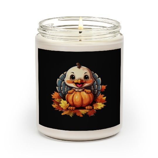 Pumpkin Bird Turkey Holiday Animal Pet Lover Scented Candles
