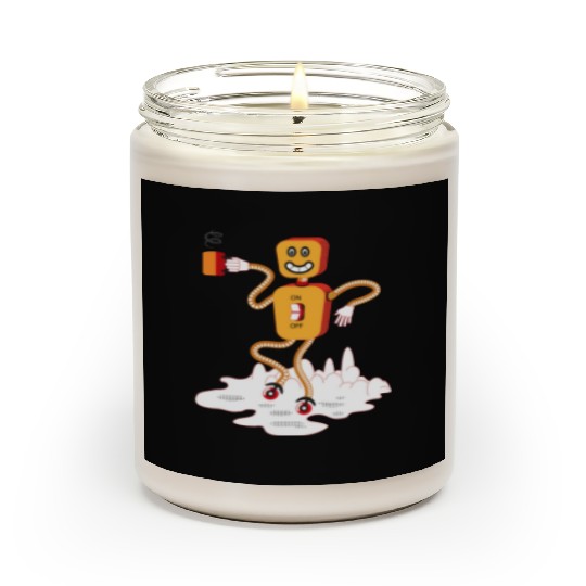 Tea Robot On The Moon Scented Candles