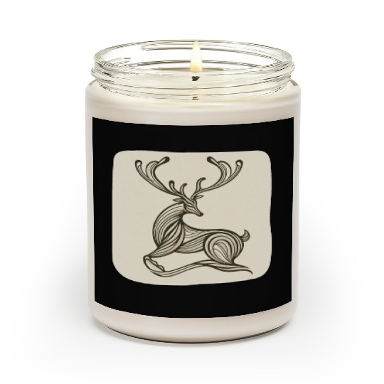 Art Deco inspired reindeer Scented Candles