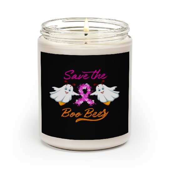 Breast Cancer Halloween Save The Boo Bees Scented Candles